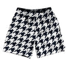 Blue Navy Almost Black And White Houndstooth Soccer Shorts Made In USA by Tribe Lacrosse