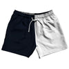 Blue Navy Almost Black And White Quad Color 5" Swim Shorts Made In USA by Tribe Lacrosse
