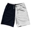 Blue Navy Almost Black And White Quad Color 10" Swim Shorts Made In USA by Tribe Lacrosse
