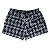 Blue Navy And Grey Medium Houndstooth 2.5" Swim Shorts Made In USA by Tribe Lacrosse