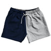 Blue Navy And Grey Medium Quad Color 5" Swim Shorts Made In USA by Tribe Lacrosse