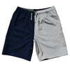 Blue Navy And Grey Medium Quad Color 10" Swim Shorts Made In USA by Tribe Lacrosse