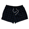 Blue Navy And Black Houndstooth 2.5" Swim Shorts Made In USA by Tribe Lacrosse