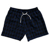 Blue Navy And Black Houndstooth 5" Swim Shorts Made In USA by Tribe Lacrosse