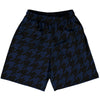 Blue Navy And Black Houndstooth Lacrosse Shorts Made In USA by Tribe Lacrosse