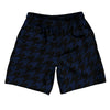 Blue Navy And Black Houndstooth Soccer Shorts Made In USA by Tribe Lacrosse