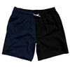 Blue Navy And Black Quad Color Swim Shorts 7" Made In USA by Tribe Lacrosse