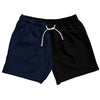 Blue Navy And Black Quad Color 5" Swim Shorts Made In USA by Tribe Lacrosse