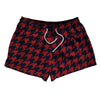 Blue Navy And Red Dark Houndstooth 2.5" Swim Shorts Made In USA by Tribe Lacrosse