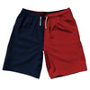 Blue Navy And Red Dark Quad Color 10" Swim Shorts Made In USA by Tribe Lacrosse