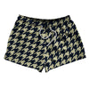 Blue Navy And Vegas Gold Houndstooth 2.5" Swim Shorts Made In USA by Tribe Lacrosse