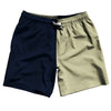 Blue Navy And Vegas Gold Quad Color Swim Shorts 7" Made In USA by Tribe Lacrosse