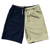 Blue Navy And Vegas Gold Quad Color 10" Swim Shorts Made In USA by Tribe Lacrosse