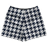 Blue Navy And White Houndstooth Rugby Shorts Made In USA by Tribe Lacrosse