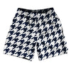 Blue Navy And White Houndstooth Soccer Shorts Made In USA by Tribe Lacrosse