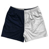 Blue Navy And White Quad Color Rugby Shorts Made In USA by Tribe Lacrosse