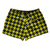 Blue Navy And Yellow Bright Houndstooth 2.5" Swim Shorts Made In USA by Tribe Lacrosse