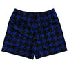 Blue Royal And Black Houndstooth Rugby Shorts Made In USA by Tribe Lacrosse