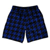 Blue Royal And Black Houndstooth Soccer Shorts Made In USA by Tribe Lacrosse