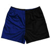 Blue Royal And Black Quad Color Rugby Shorts Made In USA by Tribe Lacrosse