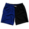 Blue Royal And Black Quad Color Swim Shorts 7" Made In USA by Tribe Lacrosse