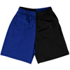 Blue Royal And Black Quad Color Lacrosse Shorts Made In USA by Tribe Lacrosse