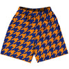 Blue Royal And Tennessee Orange Houndstooth Lacrosse Shorts Made In USA by Tribe Lacrosse