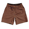 Warped Checkerboard Athletic Running Fitness Exercise Shorts 7" Inseam Shorts Made In USA by Tribe Lacrosse