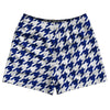 Blue Royal And White Houndstooth Rugby Shorts Made In USA by Tribe Lacrosse