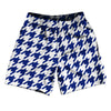 Blue Royal And White Houndstooth Soccer Shorts Made In USA by Tribe Lacrosse