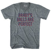 Brady's Balls Are Perfect Tri-Blend V-neck Womens Junior Cut T-shirt by Tribe Lacrosse