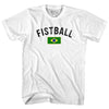 Brazil Fistball Country Flag Womens Cotton Junior Cut T-Shirt by Tribe Lacrosse