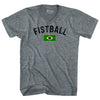 Brazil Fistball Country Flag Tri-Blend V-neck Womens Junior Cut T-shirt by Tribe Lacrosse