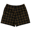 Brown Dark And Black Houndstooth Rugby Shorts Made In USA by Tribe Lacrosse