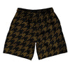 Brown Dark And Black Houndstooth Soccer Shorts Made In USA by Tribe Lacrosse