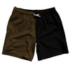 Brown Dark And Black Quad Color Swim Shorts 7" Made In USA by Tribe Lacrosse