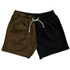 Brown Dark And Black Quad Color 5" Swim Shorts Made In USA by Tribe Lacrosse