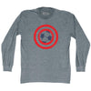 Captain USA Soccer Ball Adult Tri-Blend Long Sleeve T-shirt by Tribe Lacrosse