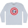 Captain USA Soccer Ball Adult Tri-Blend Long Sleeve T-shirt by Tribe Lacrosse