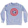 Captain USA Soccer Ball Adult Tri-Blend Sweatshirt by Tribe Lacrosse