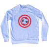 Captain USA Soccer Ball Adult Tri-Blend Sweatshirt by Tribe Lacrosse