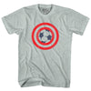 Captain USA Soccer Ball Adult Tri-Blend T-shirt by Tribe Lacrosse