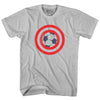 Captain USA Soccer Ball Adult Cotton T-shirt by Tribe Lacrosse