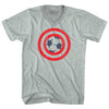 Captain USA Soccer Ball Adult Tri-Blend V-neck T-shirt by Tribe Lacrosse