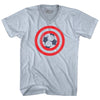 Captain USA Soccer Ball Adult Tri-Blend V-neck T-shirt by Tribe Lacrosse