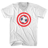 Captain USA Soccer Ball Adult Tri-Blend V-neck T-shirt by Tribe Lacrosse