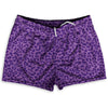Cheetah Two Tone Light Purple Shorty Short Gym Shorts 2.5" Inseam Made In USA by Tribe Lacrosse