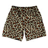 Cheetah Pattern Athletic Running Fitness Exercise Shorts 7" Inseam Shorts Made In USA by Tribe Lacrosse