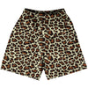 Cheetah Pattern Basketball Practice Shorts Made In USA by Tribe Lacrosse