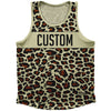 Cheetah Pattern Custom Athletic Tank Top Made In USA by Tribe Lacrosse